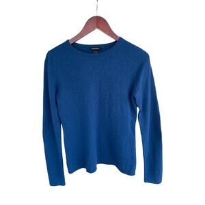Philosophy Dane Lewis Sweater 100% Cashmere Blue Crewneck Size M Knit